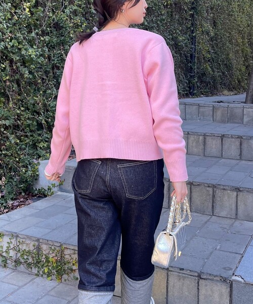 fredy emue（フレディエミュ）の「コットン100ミラノリブカーディガン（カーディガン/ボレロ・レディース・ネイビー/オフホワイト/ベビーピンク/ホワイト系その他・38）」の17枚目の写真