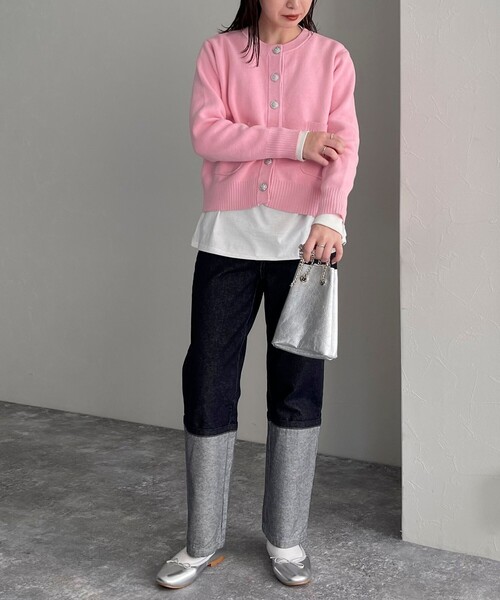 fredy emue（フレディエミュ）の「コットン100ミラノリブカーディガン（カーディガン/ボレロ・レディース・ネイビー/オフホワイト/ベビーピンク/ホワイト系その他・38）」の22枚目の写真