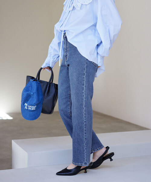 SLOBE IENA(スローブイエナ)の「《追加4》LE DENIM ストレートパンツ(デニムパンツ・レディース・サックスブルー/ブルー・40/38/36/34)」の11枚目の写真