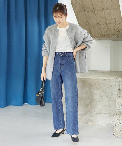 SLOBE IENA(スローブイエナ)の「《追加4》LE DENIM ストレートパンツ(デニムパンツ・レディース・サックスブルー/ブルー・40/38/36/34)」の14枚目の写真