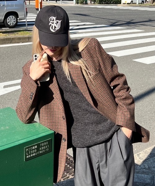 Chikashitsu +(チカシツプラス)の「【Chikashitsu +】unisex over knit / 【チカシツプラス】ユニセックスオーバーサイズ長袖ニット(ニット/セーター・メンズ・ブラック/チャコール/カーキ/杢グレー・ONE SIZE)」の21枚目の写真