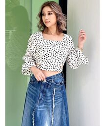 GYDA | BACKリボンスクエアネックブラウス(シャツ/ブラウス)