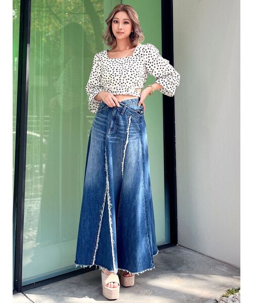 GYDA（ジェイダ）の「BACKリボンスクエアネックブラウス（シャツ/ブラウス・レディース・ブラック/オフホワイト/その他1・FREE）」の7枚目の写真