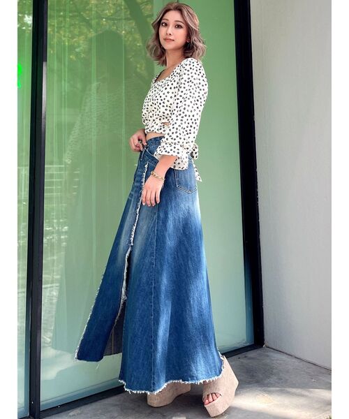 GYDA（ジェイダ）の「BACKリボンスクエアネックブラウス（シャツ/ブラウス・レディース・ブラック/オフホワイト/その他1・FREE）」の8枚目の写真