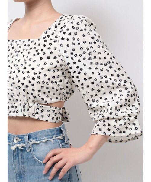 GYDA（ジェイダ）の「BACKリボンスクエアネックブラウス（シャツ/ブラウス・レディース・ブラック/オフホワイト/その他1・FREE）」の16枚目の写真