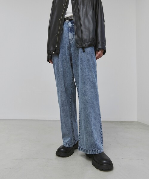 tk.TAKEO KIKUCHI（ティーケータケオキクチ）の「◆ヴィンテージライクワイドデニムパンツ（デニムパンツ・メンズ・ブラック系/ブラック系1/ブルー系/ホワイト/ブラック/ブルー系その他/ブルー系1・01/02/03）」の6枚目の写真