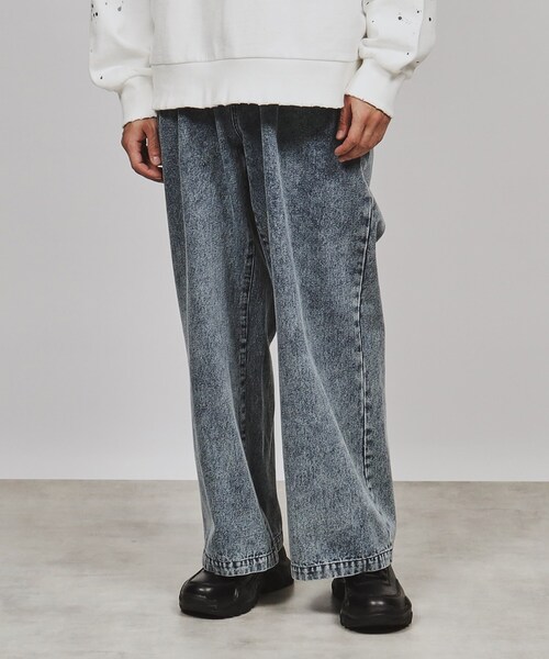 tk.TAKEO KIKUCHI（ティーケータケオキクチ）の「◆ヴィンテージライクワイドデニムパンツ（デニムパンツ・メンズ・ブラック系/ブラック系1/ブルー系/ホワイト/ブラック/ブルー系その他/ブルー系1・01/02/03）」の19枚目の写真