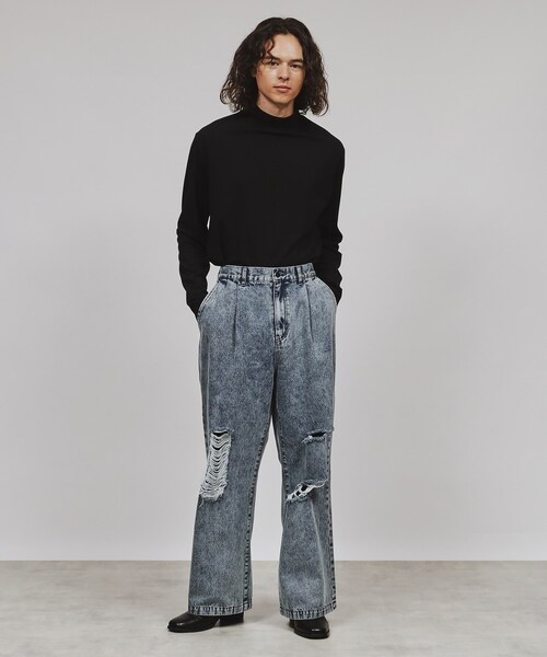 tk.TAKEO KIKUCHI（ティーケータケオキクチ）の「◆ヴィンテージライクワイドデニムパンツ（デニムパンツ・メンズ・ブラック系/ブラック系1/ブルー系/ホワイト/ブラック/ブルー系その他/ブルー系1・01/02/03）」の16枚目の写真