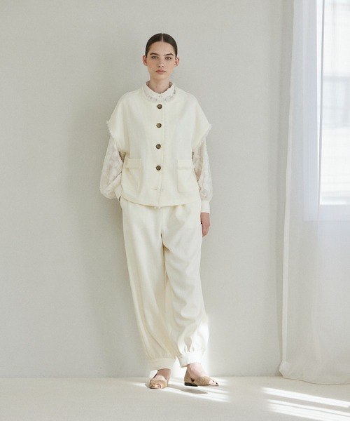 INED CLARO（イネドクラロ）の「フリンジベスト【セットアップ対応】（ベスト・レディース・ブラック/オフホワイト・フリー）」の22枚目の写真