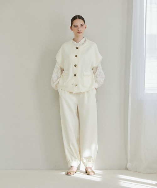 INED CLARO（イネドクラロ）の「フリンジベスト【セットアップ対応】（ベスト・レディース・ブラック/オフホワイト・フリー）」の21枚目の写真