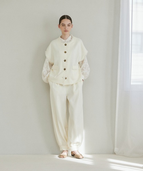 INED CLARO（イネドクラロ）の「フリンジベスト【セットアップ対応】（ベスト・レディース・ブラック/オフホワイト・フリー）」の20枚目の写真