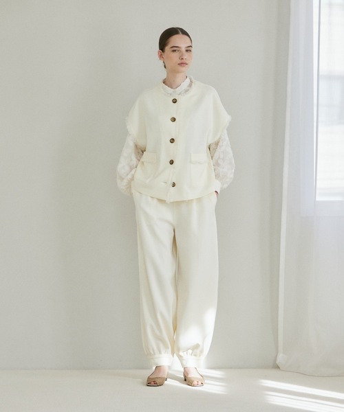 INED CLARO（イネドクラロ）の「フリンジベスト【セットアップ対応】（ベスト・レディース・ブラック/オフホワイト・フリー）」の19枚目の写真