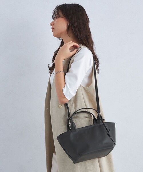 美品✨A.la Malva 2way レザートートバッグ 2WAY　グレイ green label relaxing（グリーンレーベルリラクシング）の「＜A