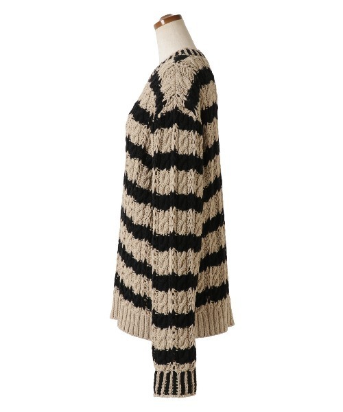 KEITA MARUYAMA(ケイタマルヤマ)の「Cable Border Knit PO(ニット/セーター・メンズ・イエロー・S)」の8枚目の写真