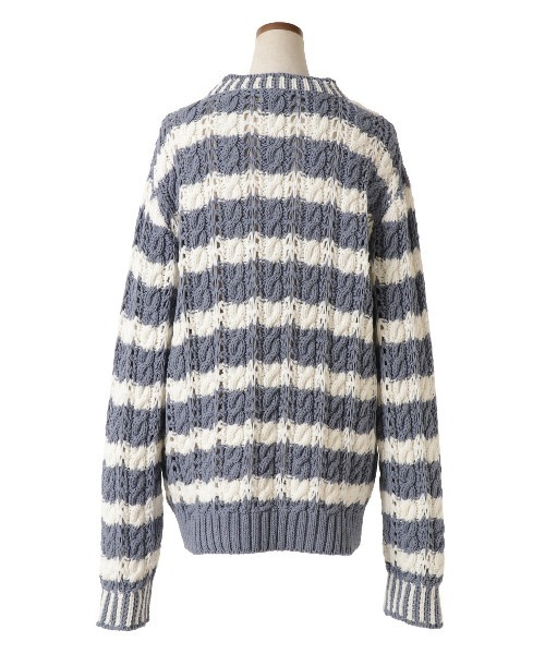 KEITA MARUYAMA(ケイタマルヤマ)の「Cable Border Knit PO(ニット/セーター・メンズ・イエロー・S)」の9枚目の写真