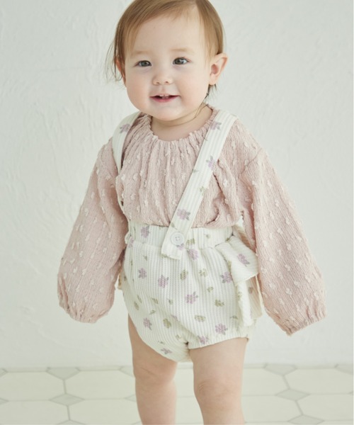 pairmanon（ペアマノン）の「【ベビー】サスペンダー付き ワッフルフリルブルマ（その他ベビーウェア・キッズ・ライトパープル/ライトベージュ/ブラック系その他2/ホワイト系その他2・70/80）」の8枚目の写真