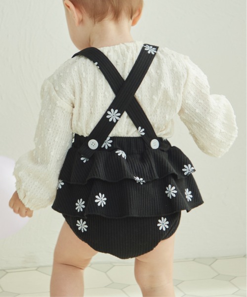 pairmanon（ペアマノン）の「【ベビー】サスペンダー付き ワッフルフリルブルマ（その他ベビーウェア・キッズ・ライトパープル/ライトベージュ/ブラック系その他2/ホワイト系その他2・70/80）」の13枚目の写真