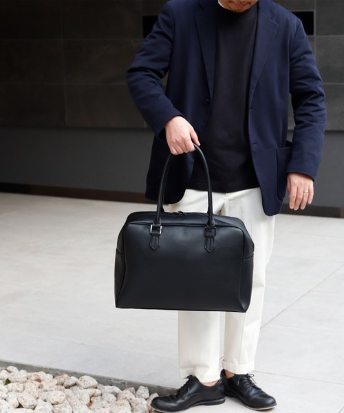 VitaFelice（ヴィータフェリーチェ）の「ラウンドファスナービッグボストンバッグ キャリーバー通し付き（ボストンバッグ・レディース・グレー/ブラック/ライトグレー・FREE）」の17枚目の写真