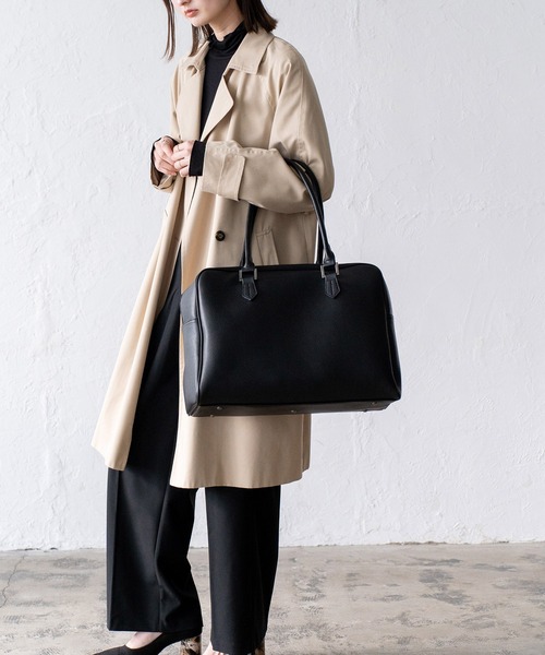 VitaFelice（ヴィータフェリーチェ）の「ラウンドファスナービッグボストンバッグ キャリーバー通し付き（ボストンバッグ・レディース・グレー/ブラック/ライトグレー・FREE）」の19枚目の写真