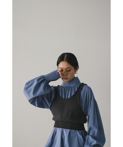 STYLEMIXER（スタイルミキサー）の「コットンニットベスト（ベスト・レディース・チャコールグレー/アイボリー・FREE）」の14枚目の写真