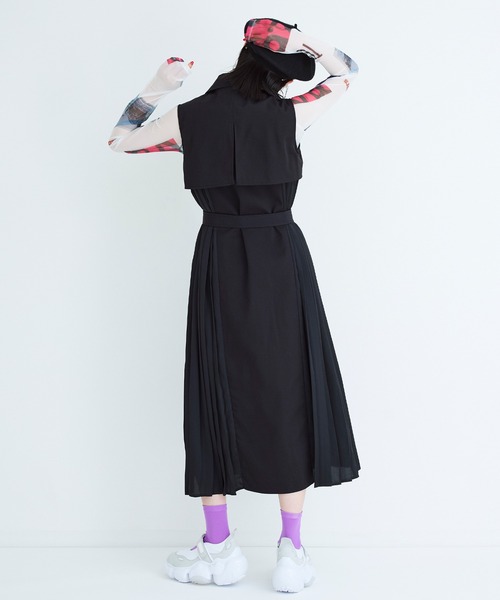 Narcissus（ナルシス）の「【Narcissus】プリーツトレンチジャケット（その他アウター・レディース・ブラック/ベージュ・FREE）」の13枚目の写真