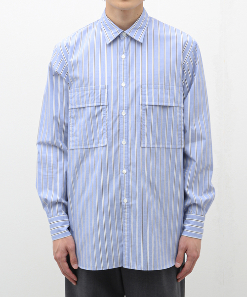 colon様　オーダー専用 colon / コロン】CSH-4 CTN Multi Stripe W-Pocket SH（シャツ