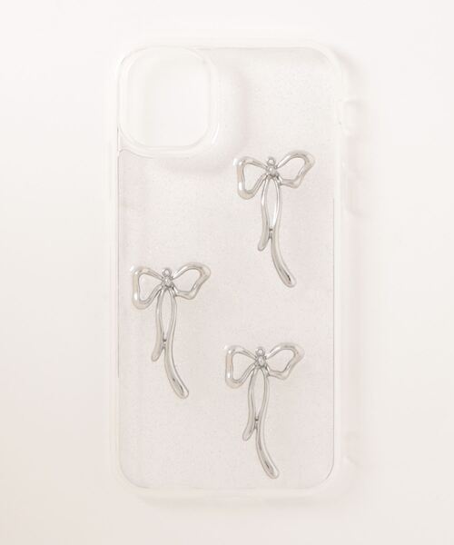 BARELY BLUE（ベアリーブルー）の「【 BARELY BLUE / ベアリーブルー 】 クリア ラメ シルバー リボン iPhoneケース / 11 , 12 , 12pro , 13 , 13pro , 14 , 14pro , 15 , 15pro , 16 , 16pro 対応（スマホケース/カバー・レディース・クリア・iPhone 11/iPhone 12/12 Pro/iPhone 13 Pro/iPhone 14 Pro/iPhone 15 Pro/iPhone 13/14/15/iPhone 13/iPhone 14/iPhone 15/iPhone 13/14/iPhone 16/iPhone 16 Pro/iPhone 17/iPhone 17 Pro）」の7枚目の写真