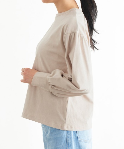 Pierrot（ピエロ）の「【イージーケア】ボリュームスリーブカットソー（Tシャツ/カットソー・レディース・ブラック/グレイッシュベージュ/オフホワイト・M/L）」の19枚目の写真