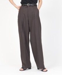 スラックス（ブラウン/茶色系・ストライプ柄）ファッション通販 - ZOZOTOWN