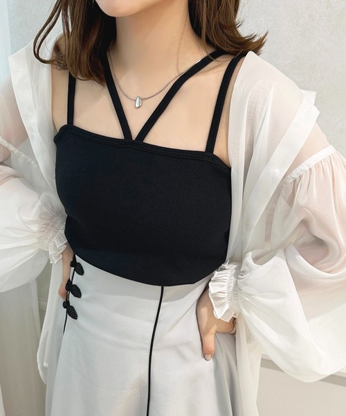 apres jour(アプレジュール)の「カップツキキャミソール【ZOZOTOWN限定アイテム】(キャミソール・レディース・ブラック/ブラウン系その他/アイボリー/ブラック系その他/ライトピンク/チャコールグレー/ブルー・フリー/X-LARGE)」の11枚目の写真