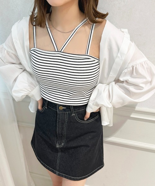 apres jour(アプレジュール)の「カップツキキャミソール【ZOZOTOWN限定アイテム】(キャミソール・レディース・ブラック/ブラウン系その他/アイボリー/ブラック系その他/ライトピンク/チャコールグレー/ブルー・フリー/X-LARGE)」の14枚目の写真