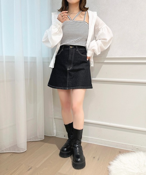 apres jour(アプレジュール)の「カップツキキャミソール【ZOZOTOWN限定アイテム】(キャミソール・レディース・ブラック/ブラウン系その他/アイボリー/ブラック系その他/ライトピンク/チャコールグレー/ブルー・フリー/X-LARGE)」の16枚目の写真