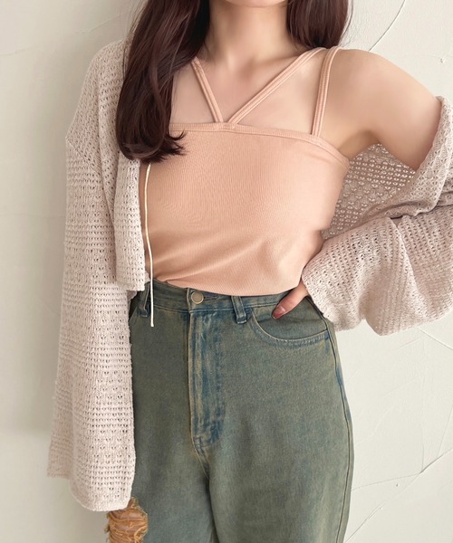 apres jour(アプレジュール)の「カップツキキャミソール【ZOZOTOWN限定アイテム】(キャミソール・レディース・ブラック/ブラウン系その他/アイボリー/ブラック系その他/ライトピンク/チャコールグレー/ブルー・フリー/X-LARGE)」の22枚目の写真