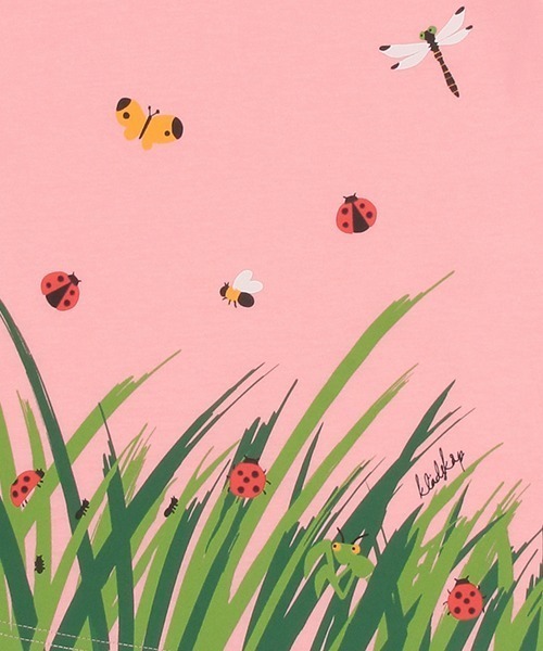 kladskap（クレードスコープ）の「昆虫プリント半袖ワンピース（ワンピース・キッズ・シルバーグレー/ピンク・100cm/110cm/80ｃｍ/90cm/120cm）」の8枚目の写真