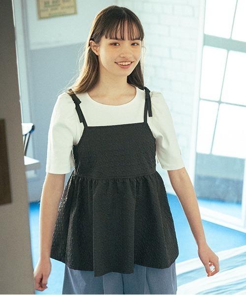 【セール】フクレジャガードビスチェインナーセット（アンサンブル）｜pom ponette junior（ポンポネットジュニア）