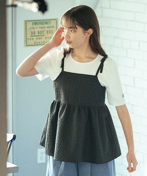 【セール】フクレジャガードビスチェインナーセット（アンサンブル）｜pom ponette junior（ポンポネットジュニア）