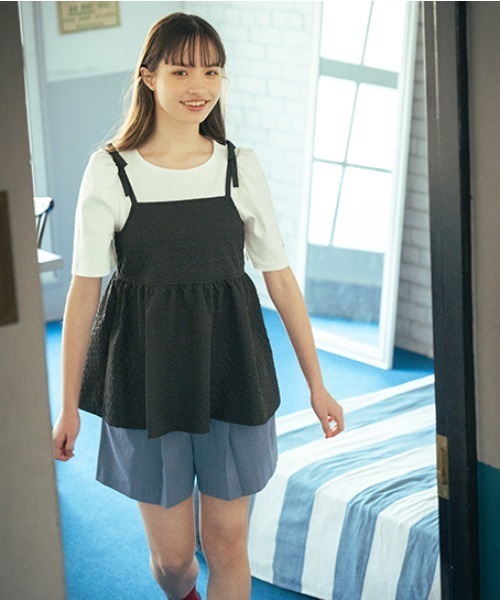 【セール】フクレジャガードビスチェインナーセット（アンサンブル）｜pom ponette junior（ポンポネットジュニア）