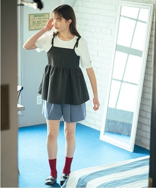 【セール】フクレジャガードビスチェインナーセット（アンサンブル）｜pom ponette junior（ポンポネットジュニア）