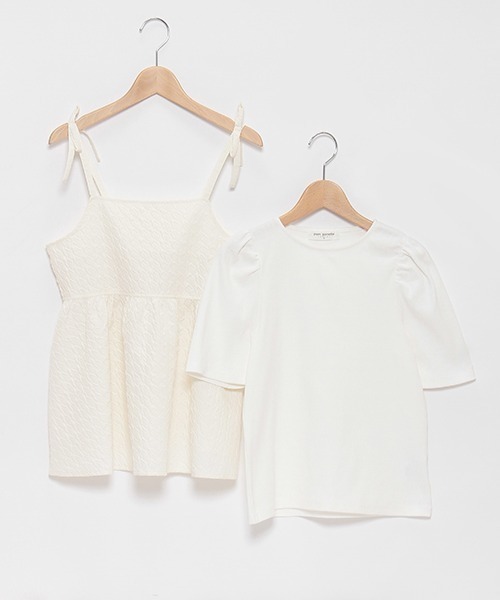 【セール】フクレジャガードビスチェインナーセット（アンサンブル）｜pom ponette junior（ポンポネットジュニア）