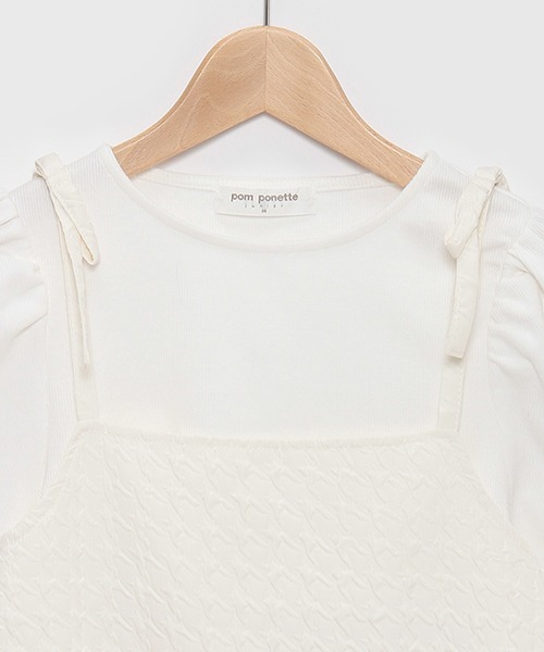 【セール】フクレジャガードビスチェインナーセット（アンサンブル）｜pom ponette junior（ポンポネットジュニア）