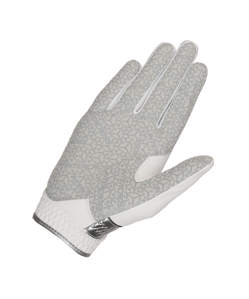 TaylorMade（テーラーメイド）の「左利き 右手着用 TM24 インタークロス 6.0 グローブ ホワイト/グレー（ゴルフグッズ・メンズ・ホワイト×グレー・21/22/23/24/25/26）」の2枚目の写真