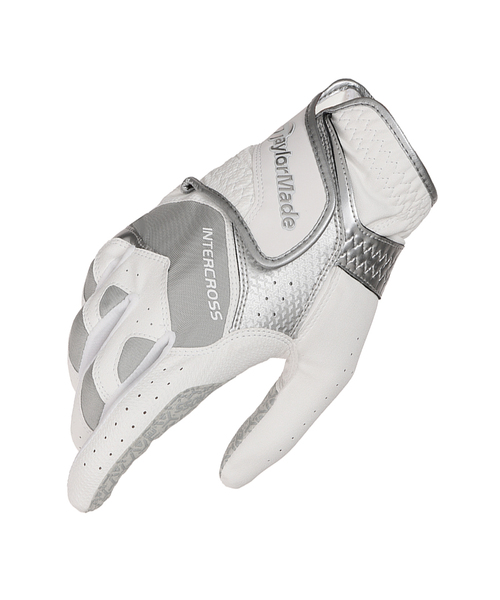 TaylorMade（テーラーメイド）の「左利き 右手着用 TM24 インタークロス 6.0 グローブ ホワイト/グレー（ゴルフグッズ・メンズ・ホワイト×グレー・21/22/23/24/25/26）」の3枚目の写真