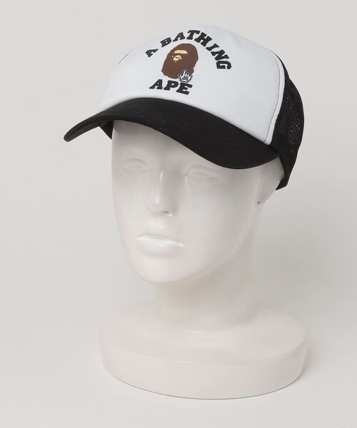 A BATHING APE（アベイシングエイプ）の「GO APE POINTER COLLEGE MESH CAP（キャップ・メンズ・グリーン/レッド/ブラック/ネイビー・FREE）」の7枚目の写真