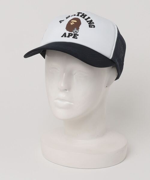 A BATHING APE（アベイシングエイプ）の「GO APE POINTER COLLEGE MESH CAP（キャップ・メンズ・グリーン/レッド/ブラック/ネイビー・FREE）」の9枚目の写真