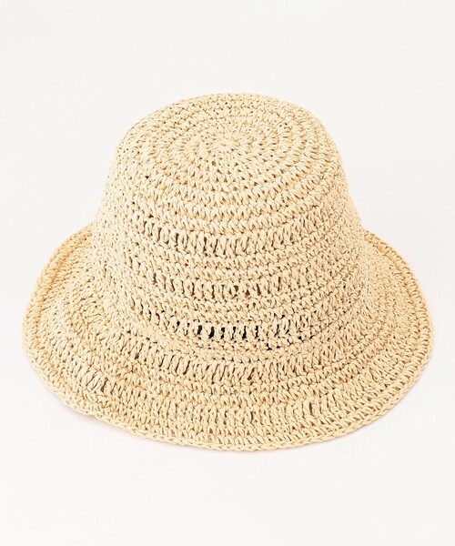 J.PRESS YORK STREET（ジェイプレスヨークストリート）の「【WOMEN】ペーパーバケットハット（ハット・レディース・ライトグレー系/ベージュ系・F）」の3枚目の写真