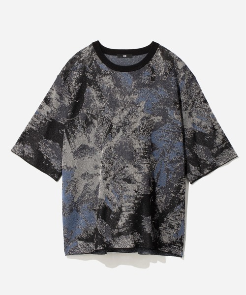 HARE（ハレ）の「フラワーラメニットプルオーバー(HARE)（ニット/セーター・メンズ・グレー/ブラック・FREE）」の2枚目の写真