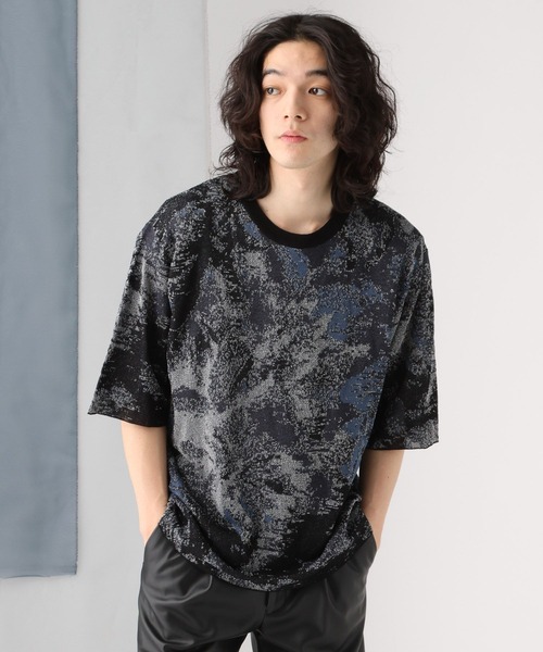 HARE（ハレ）の「フラワーラメニットプルオーバー(HARE)（ニット/セーター・メンズ・グレー/ブラック・FREE）」の5枚目の写真