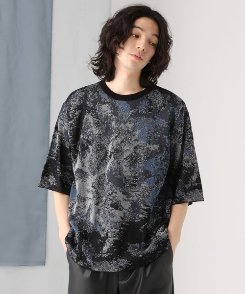 HARE（ハレ）の「フラワーラメニットプルオーバー(HARE)（ニット/セーター・メンズ・グレー/ブラック・FREE）」の6枚目の写真