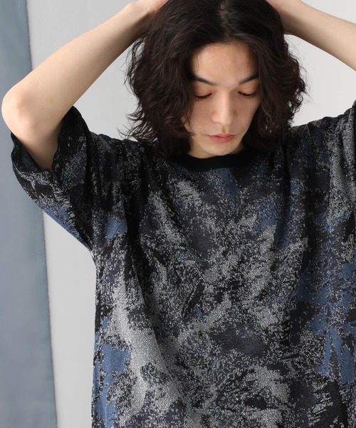 HARE（ハレ）の「フラワーラメニットプルオーバー(HARE)（ニット/セーター・メンズ・グレー/ブラック・FREE）」の7枚目の写真