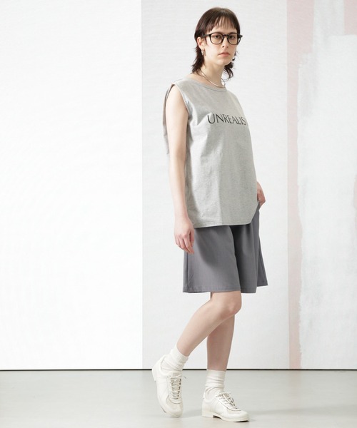 Apo(s)ture(アポスチャー)の「SOFIA-003/ツイルタックワイドショートパンツ(その他パンツ・レディース・グレー/ブラック/ピンク/ベージュ・L/M/S/XS/XL)」の14枚目の写真